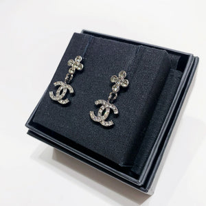 No.001620-3-Chanel Flower Street Style Crystal Coco Mark Earrings  (Brand New / 全新貨品)