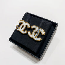 이미지를 갤러리 뷰어에 로드 , No.4077-Chanel Metal &amp; Marble Coco Mark Earrings  (Brand New / 全新貨品)
