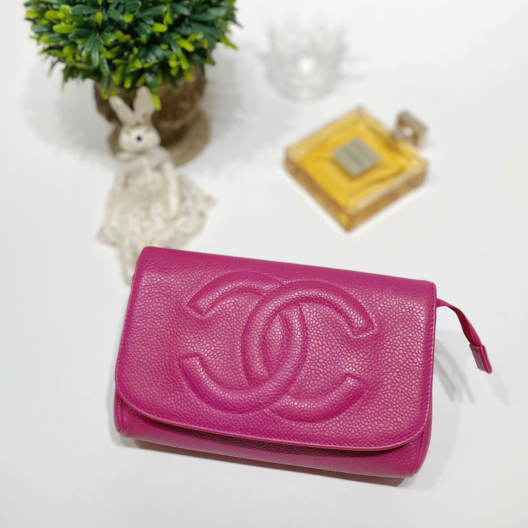 No.4098-Chanel Vintage Caviar Vanity Pouch