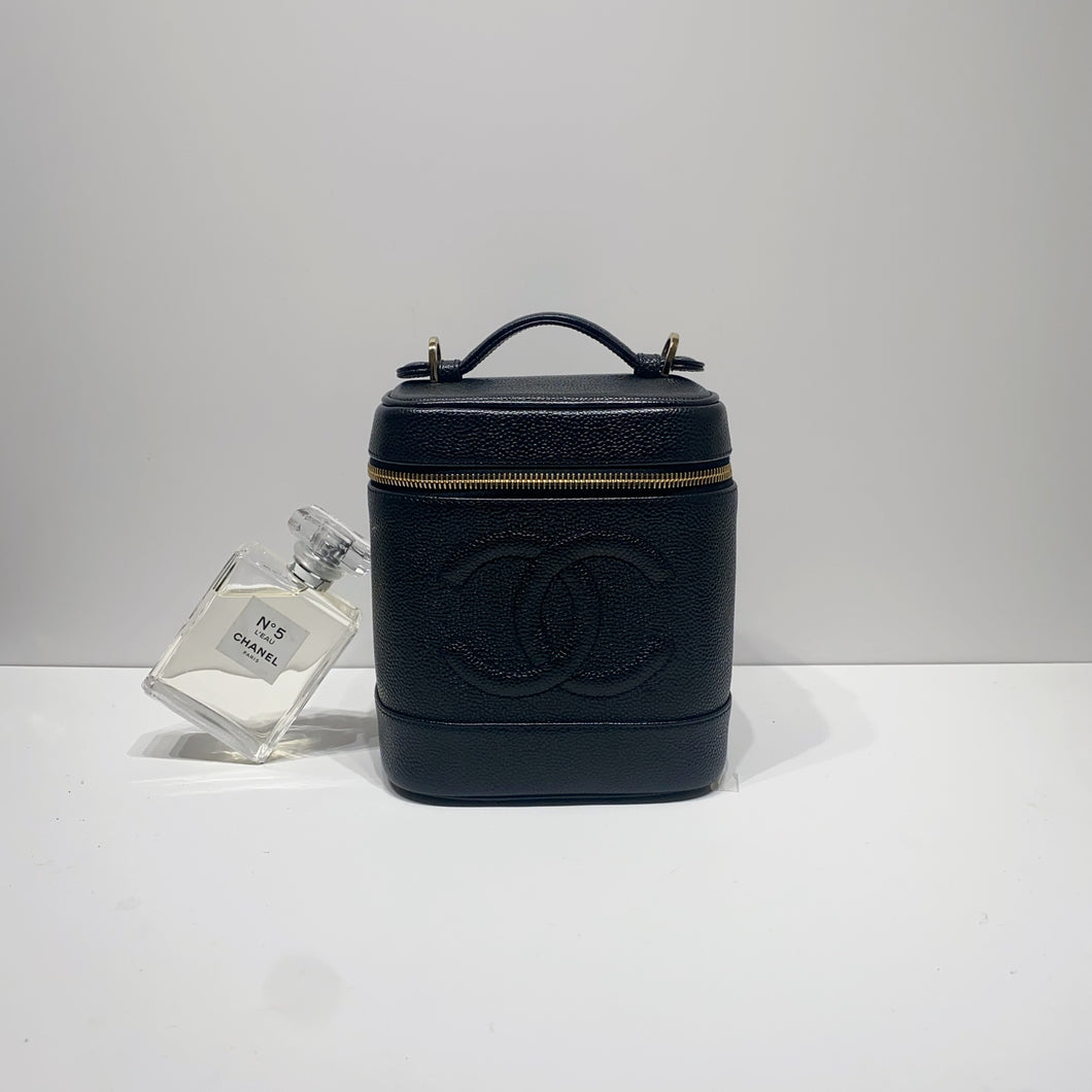 No.4101-Chanel Vintage Caviar Vanity Case
