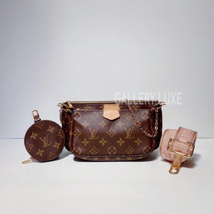 tas sling-bag Louis Vuitton Multi Pochette Accessoires Pink Strap