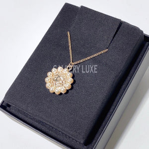 No.3322-Chanel Metal Pearl CC Round Necklace
