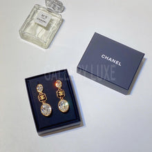 Load image into Gallery viewer, No.3138-Chanel Gold Drop Crystal Earrings
