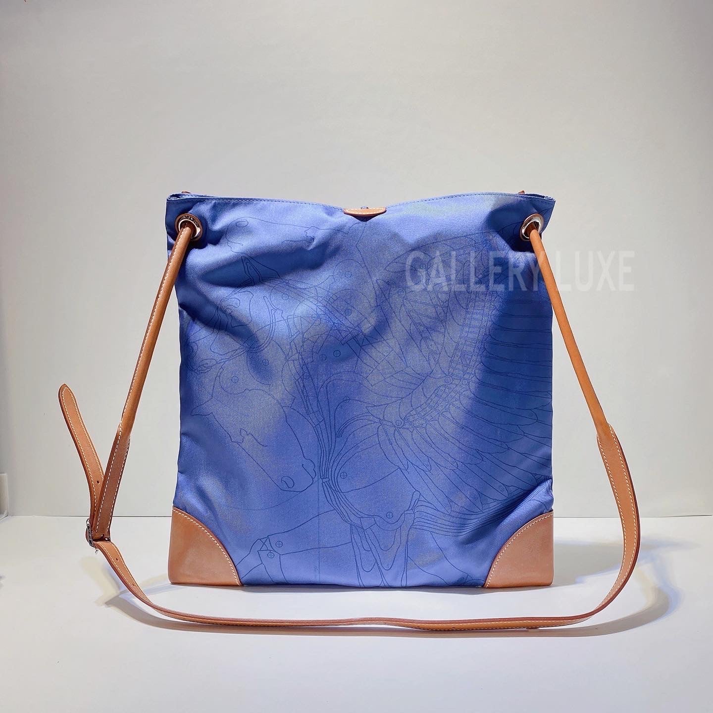 Silk city silk crossbody bag Hermès Blue in Silk - 24595403