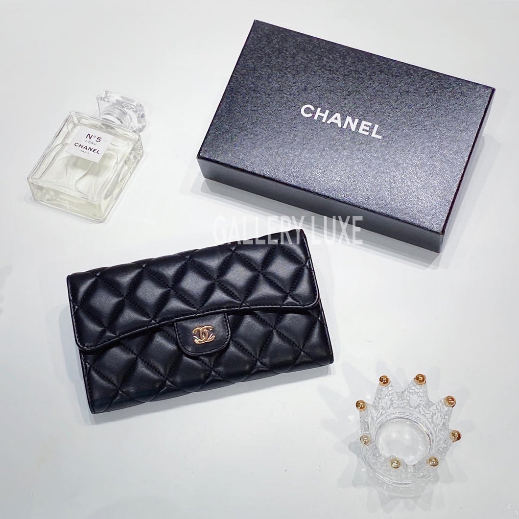 No.3365-Chanel Lambskin Timeless Classic Long Wallet (Unused / 未使用品)
