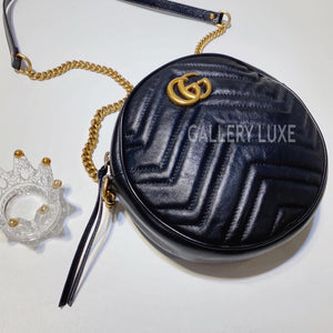 No.3381-Gucci Marmont Mini Round Shoulder Bag