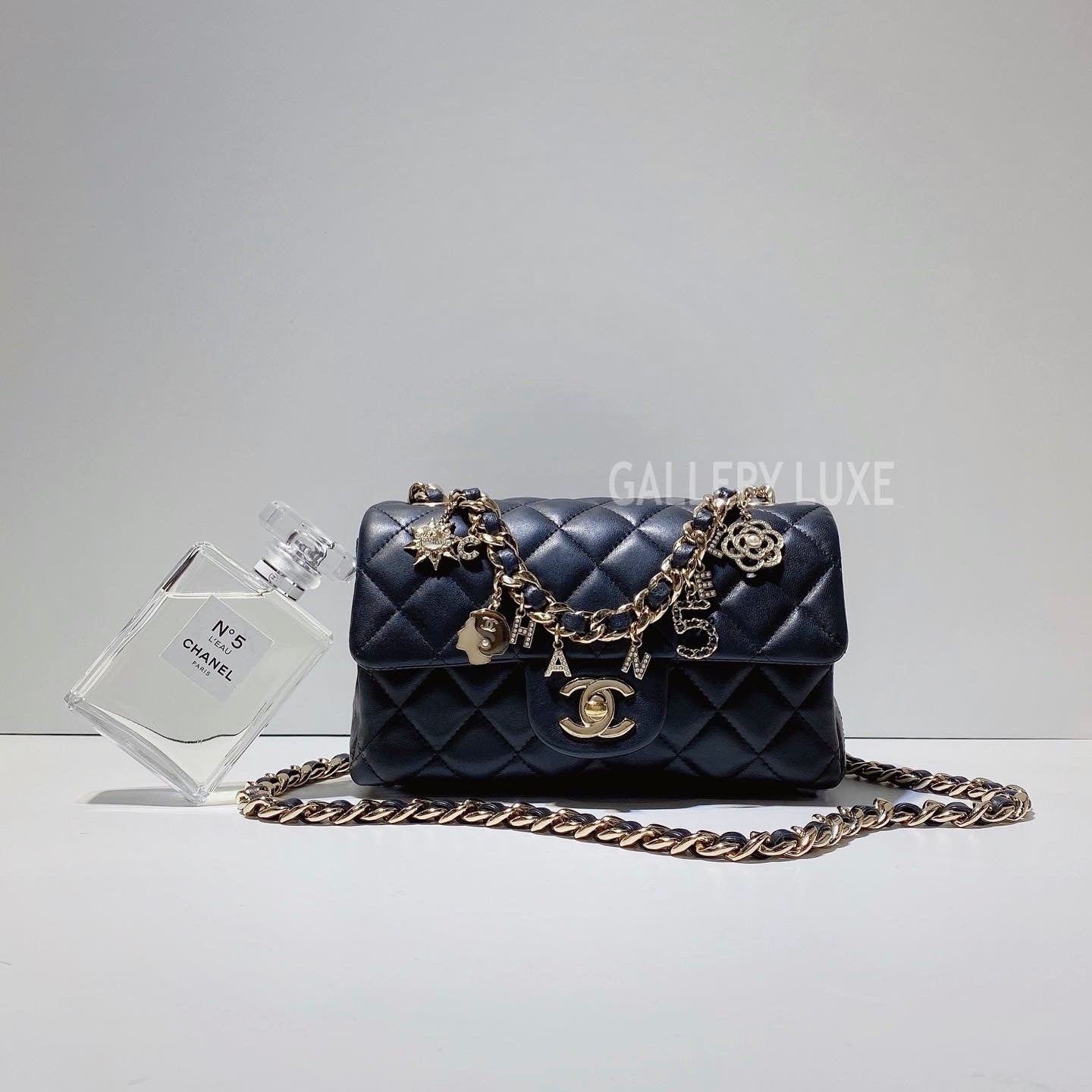 Chanel lambskin charm flap bag Clearance
