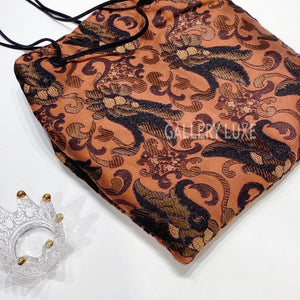 No.3385-Prada Embroidery Drawstring Bag