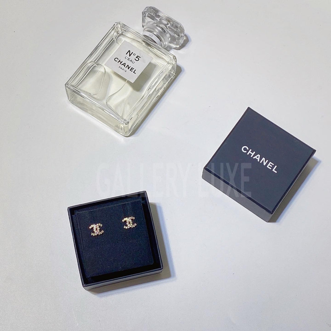 No.3135-Chanel Crystal Coco Mark Earrings