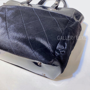 No.3506-Chanel Patent Pony Hair Shoulder Bag