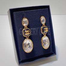 Load image into Gallery viewer, No.3138-Chanel Gold Drop Crystal Earrings
