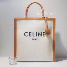 이미지를 갤러리 뷰어에 로드 , No.3296-Celine Canvas Vertical Cabas Tote Bag
