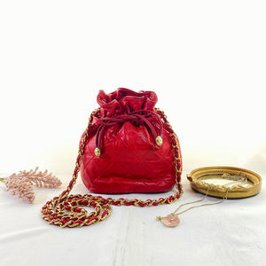 No.2151-Chanel Vintage Lambskin Mini Bucket Bag
