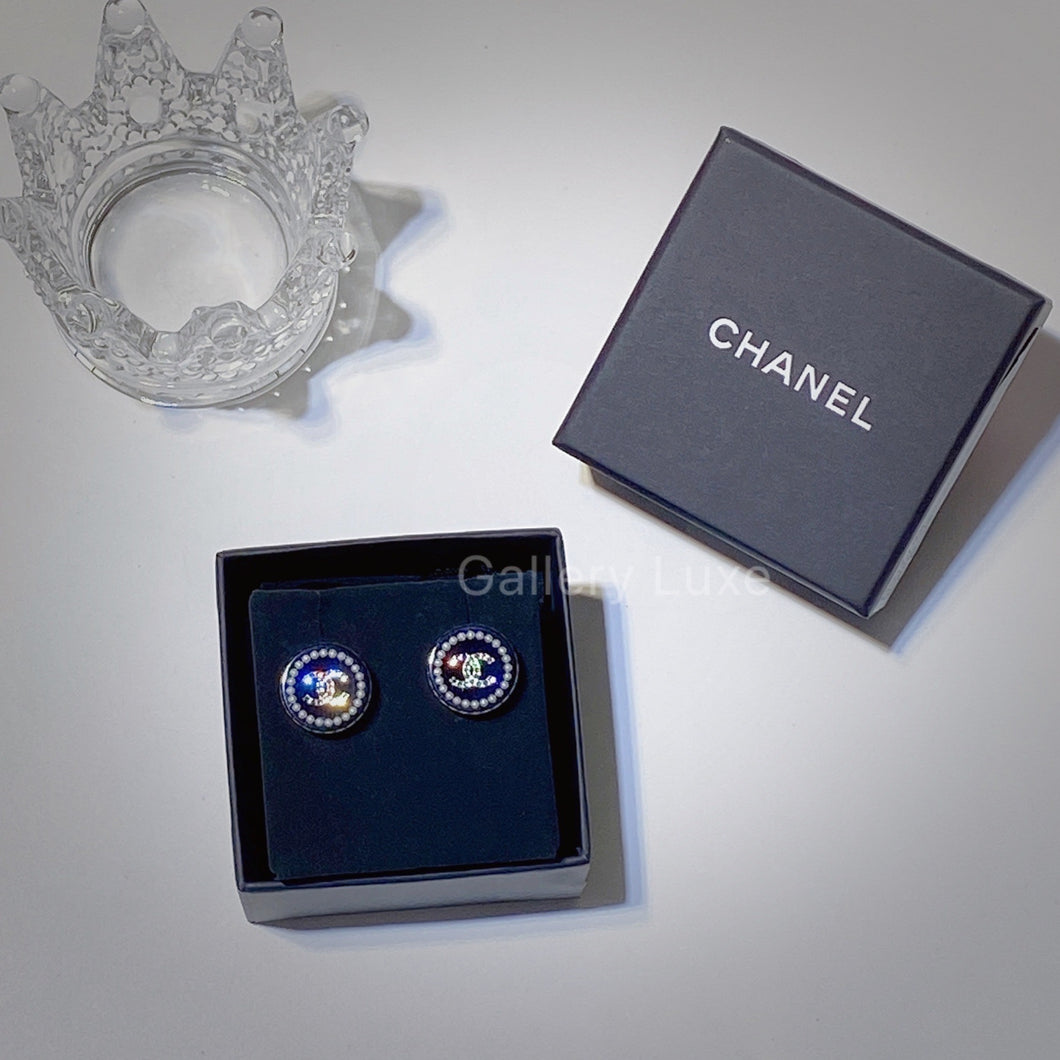 No.2794-Chanel Circle Acrylic CC Earrings
