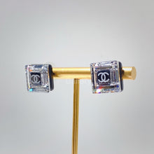 将图片加载到图库查看器，No.2790-Chanel Square CC Earrings
