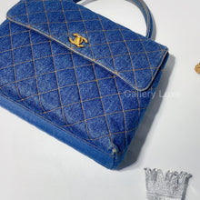 将图片加载到图库查看器，No.2208-Chanel Vintage Denim Kelly Handle Bag
