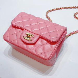 No.001508-Chanel Lambskin Square Mini Classic Flap