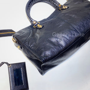 No.2824-Balenciaga Gold Part Time Shoulder Bag