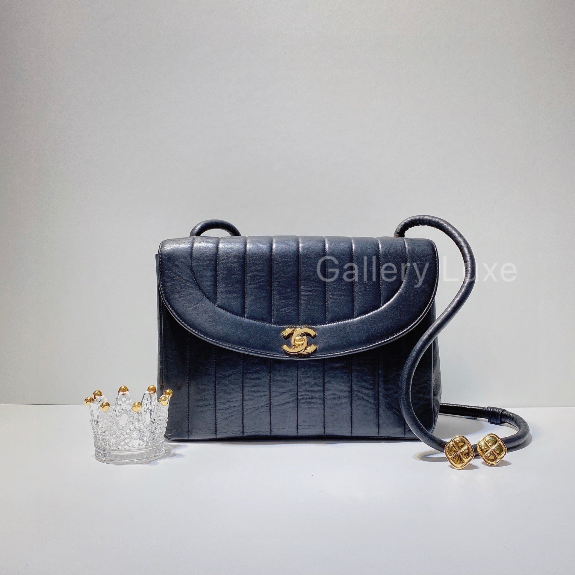 Chanel Vintage Lambskin Vertical Logo Shoulder Bag – Stacy's Closet