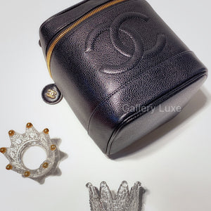 No.2517-Chanel Vintage Caviar Vanity Case