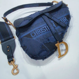 No.3743-Christian Dior Camouflage Embroidery Saddle With Strap (Unused / 未使用品)