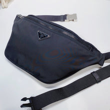 将图片加载到图库查看器，No.3745-Prada Nylon &amp; Saffiano Leather Belt Bag
