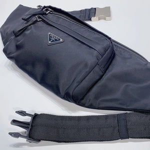 No.3745-Prada Nylon & Saffiano Leather Belt Bag