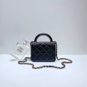 No.3734-Chanel Charming Handle Clutch With Chain (Unused / 未使用品)