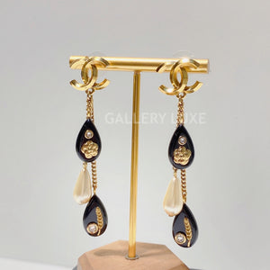 No.2861-Chanel Drop Pearl with Coco Mark Earrings