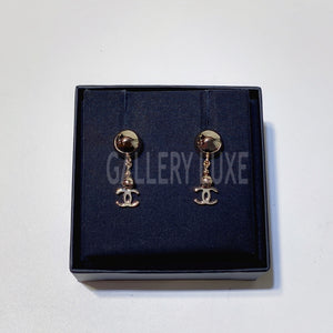 No.3147-Chanel Gold Metal Drop Coco Mark Earrings