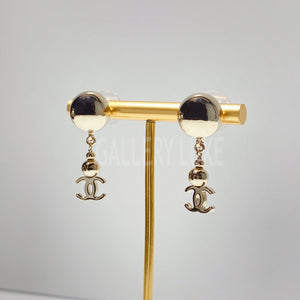 No.3147-Chanel Gold Metal Drop Coco Mark Earrings