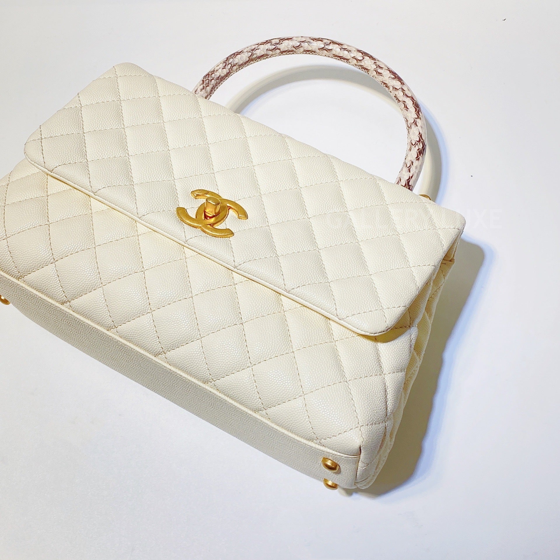 No.2843-Chanel Medium Elaphe Coco Handle – Gallery Luxe