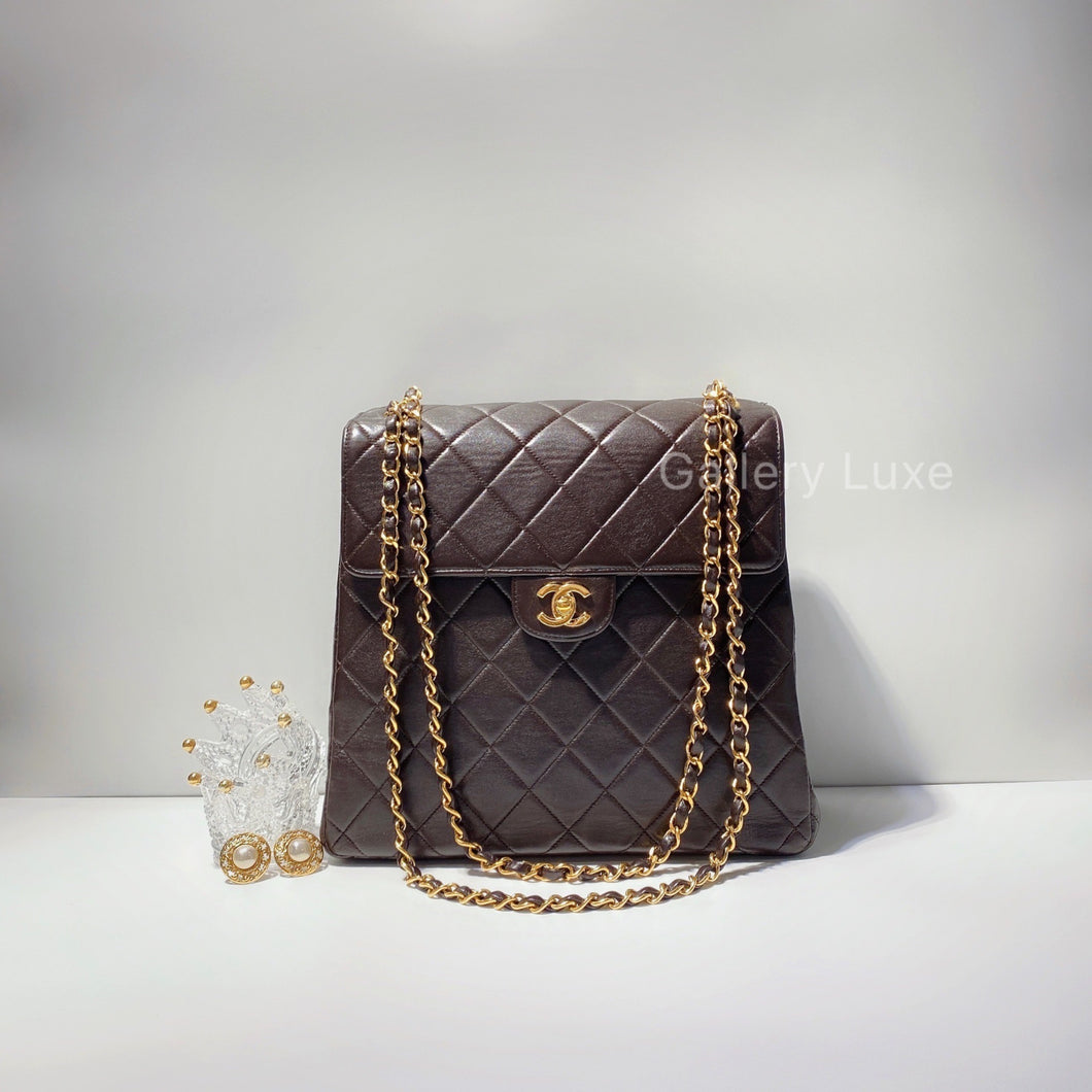 No.2544-Chanel Vintage Lambskin Double Side Shoulder Bag