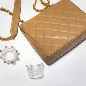 No.2545-Chanel Vintage Caviar Turn Lock Flap Bag