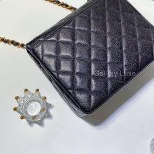 将图片加载到图库查看器，No.2550-Chanel Vintage Caviar Turn Lock Flap Bag
