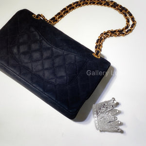 No.2551-Chanel Vintage Suede Classic Flap Bag 25cm