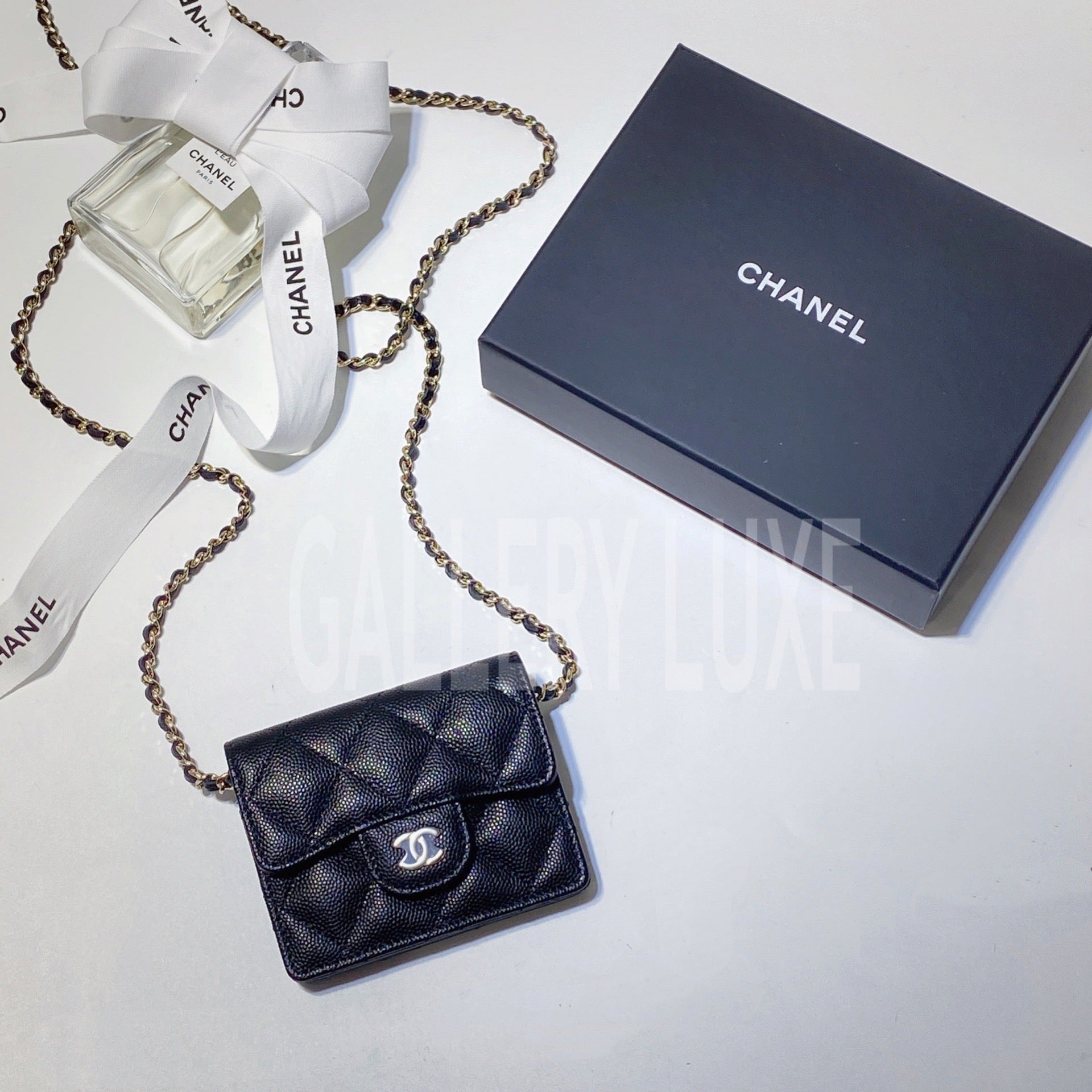 Chanel belt discount flap card holder