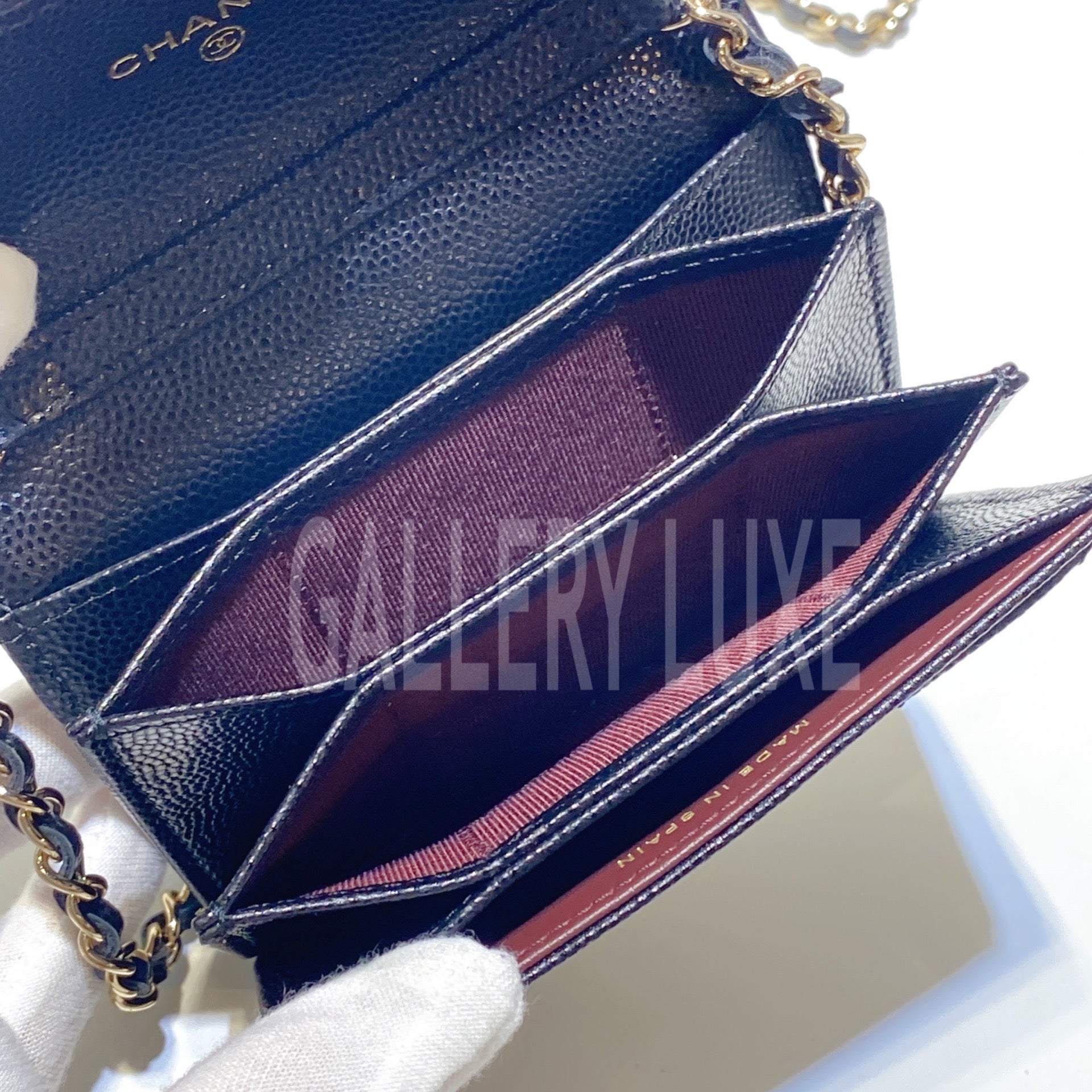 No.3317-Chanel Classic Flap Card Holder With Chain (Brand New / 全新) –  Gallery Luxe