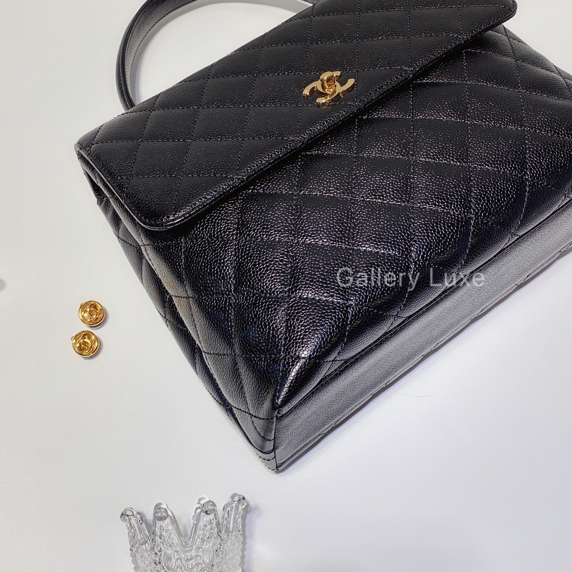 Chanel Vintage Caviar Top Handle Kelly Bag
