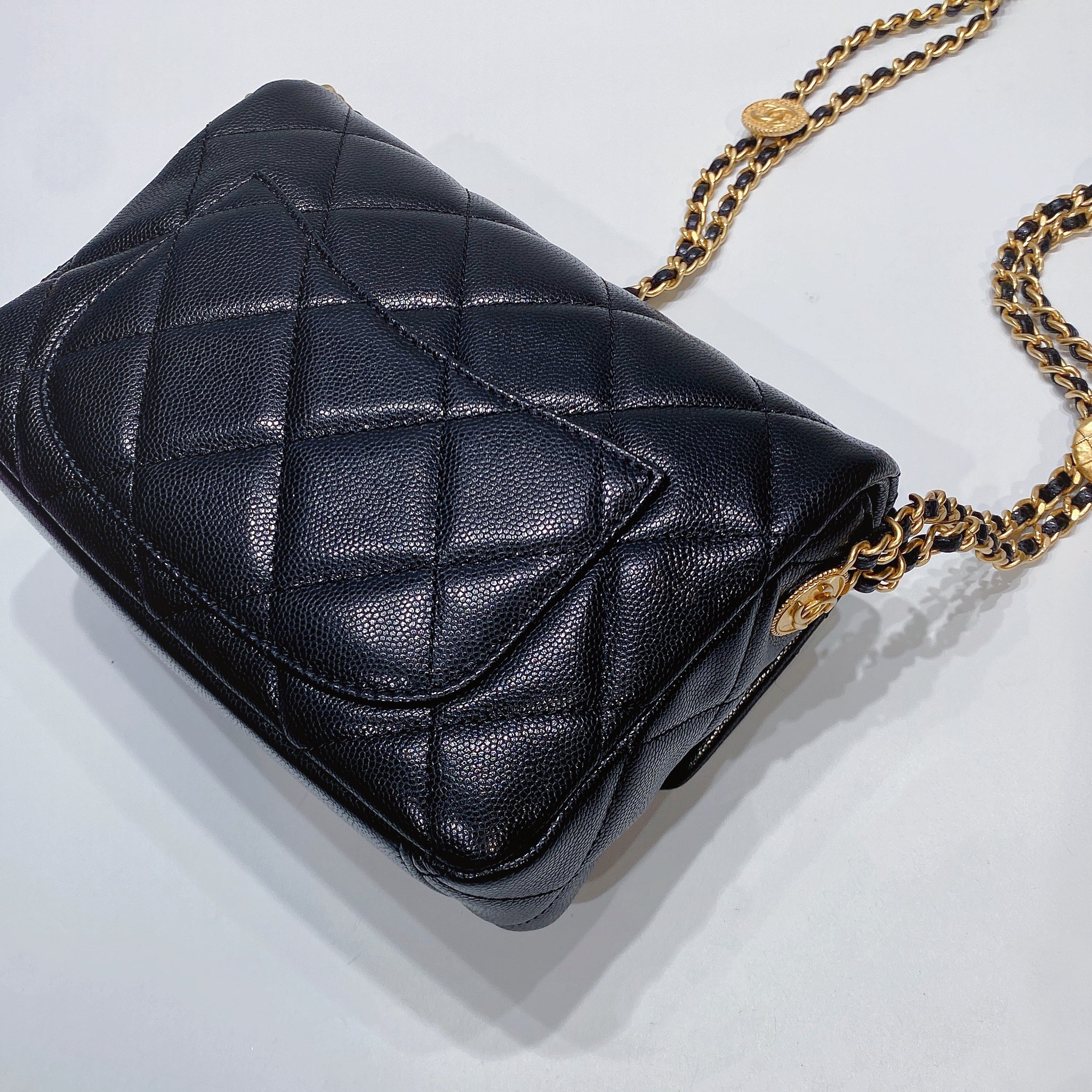 Chanel Twist Your Buttons Hobo Quilted Caviar Small