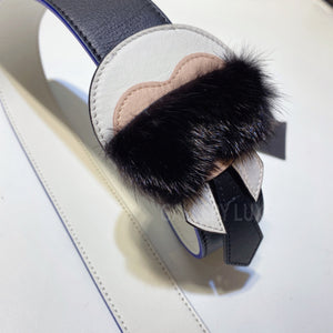 No.3352-Fendi Leather Strap You Karl Lagerfeld Bag Strap (Unused / 未使用品)
