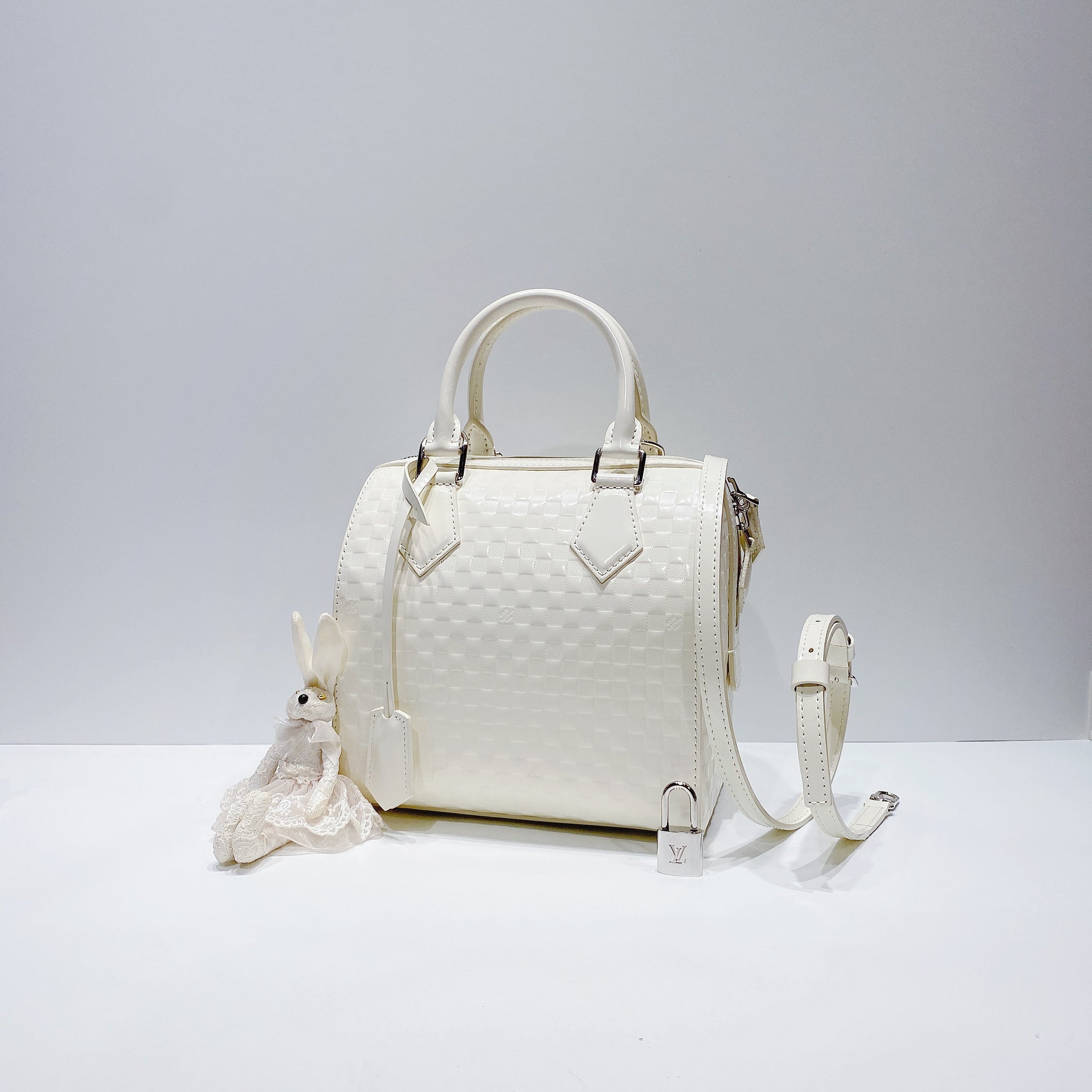 Louis Vuitton Speedy Cube MM Beige Damier Facette Cloth ref.564251