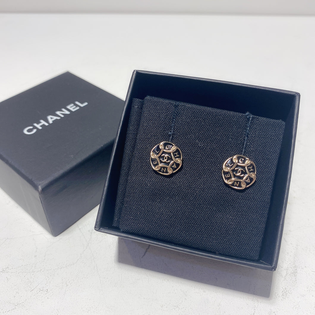 No.2375-Chanel Round Coco Mark Earrings