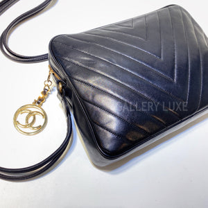 No.3169-Chanel Vintage Lambskin Chevron Camera Bag