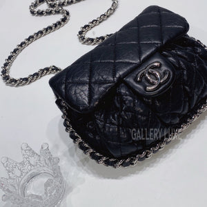 No.3396-Chanel Aged Lambskin Chain Around Flap bag