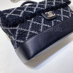 No.3181-Chanel Calfskin & Tweed Trip Flap Bag