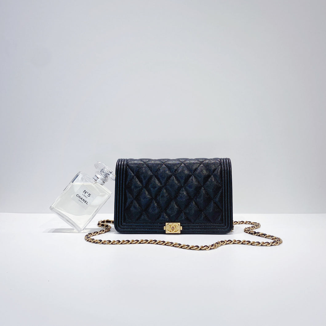 No.3668-Chanel Caviar Boy Wallet On Chain