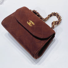 Load image into Gallery viewer, No.3528-Chanel Vintage Suede Mini Flap Bag
