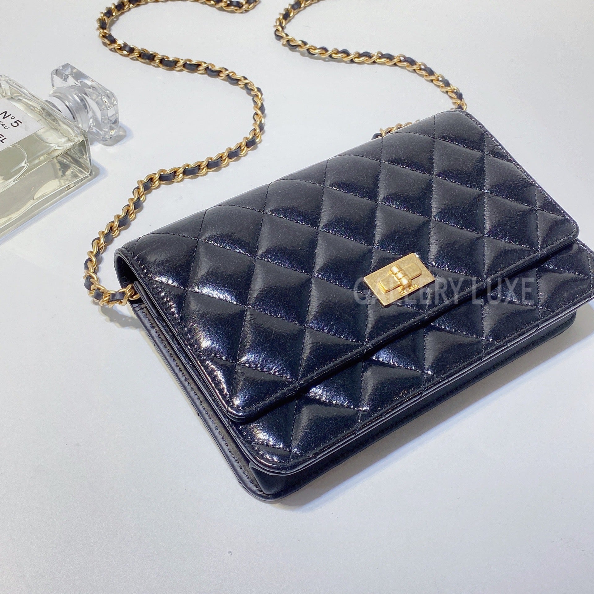 brown chanel wallet on
