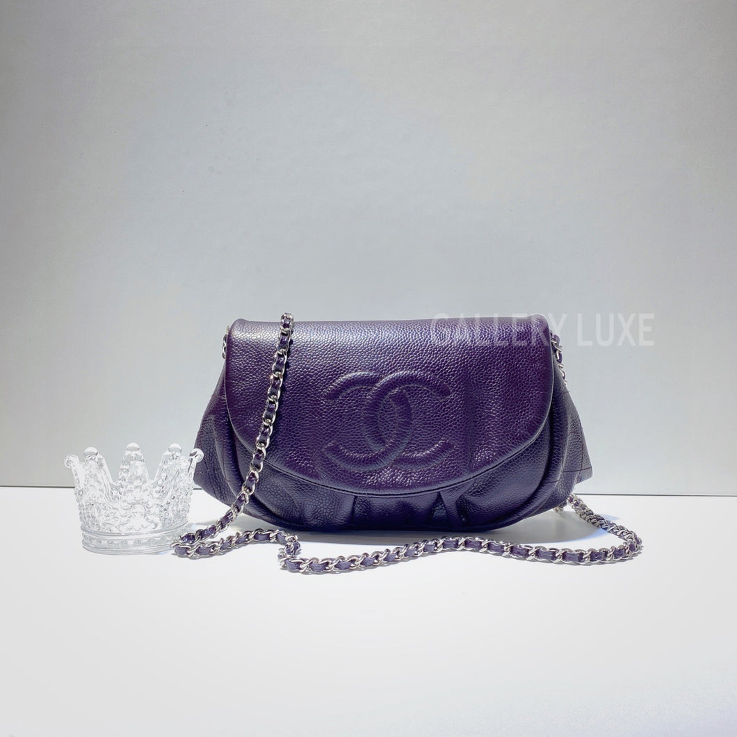 No.2895-Chanel Caviar Halfmoon Wallet On Chain